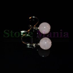 Cercei cu agatatoare cuart roz