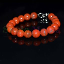 Bratara pietre rotunde jasp rosu 10mm