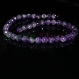 Colier ametist sfere fatetate 10mm