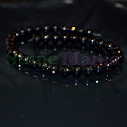 Colier onix negru sfere fatetate 10mm