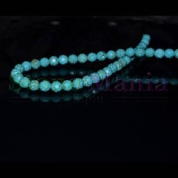 Colier turcoaz sfere fatetate 10mm
