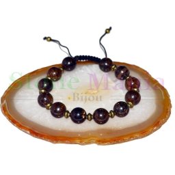 Bratara vintage bronzit rotund 10mm