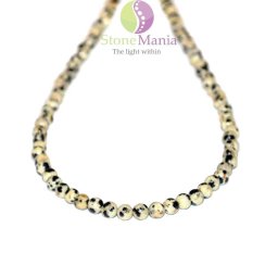 Colier jasp dalmatian sfere 4mm