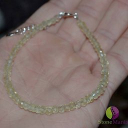 Bratara lemon cuart discuri 4mm si argint 925