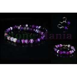 Set agat mov fatetat sfere 10mm