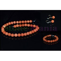 Set piatra soarelui maro sfere 10mm