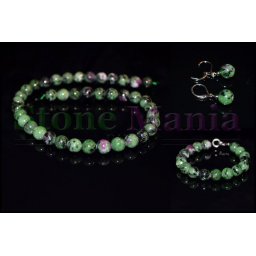 Set rubin in zoisit sfere 10mm