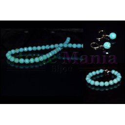 Set turcoaz sfere fatetate 10mm