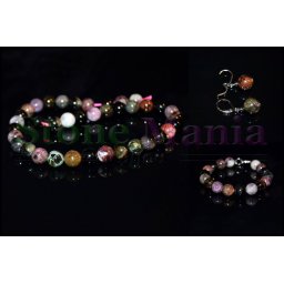 Set turmalina multicolor sfere 12mm