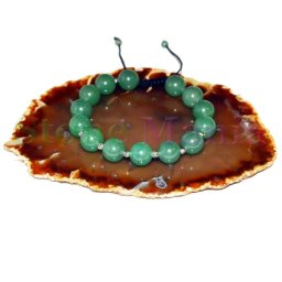 Bratara aventurin sfere 10mm si argint 925