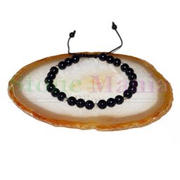 Bratara turmalina neagra sfere 6mm si argint 925