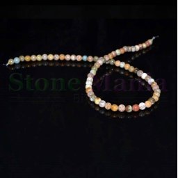 Colier agat crazy lace sfere 6mm