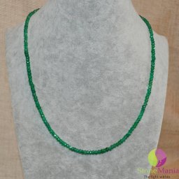 Colier onix verde discuri 3mm si argint 925