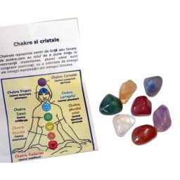 Set cristalele naturale pentru echilibrarea celor 7 chakre