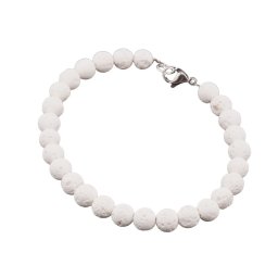 Bratara coral alb spongios sfere 6mm