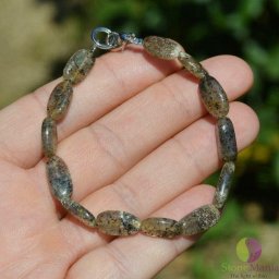 Bratara cuart dendritic oval neregulat 12-14mm