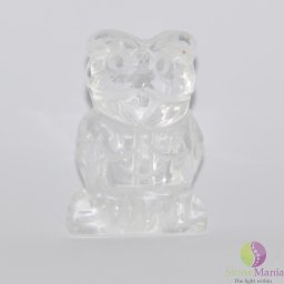 Bufnita cristal de stanca figurina gravata 50mm