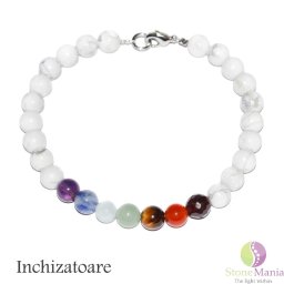 Bratara 7 Chakre si howlit cristale 6mm