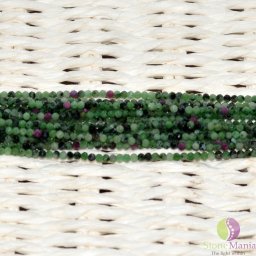 Sirag rubin in zoisit pietre micro fatetate 2mm, 33cm
