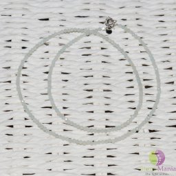 Colier amazonit pietre micro fatetate 2mm si argint 925