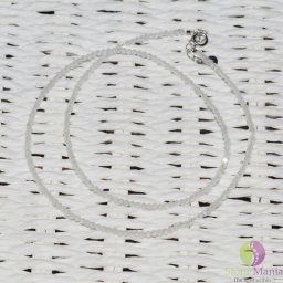 Colier cristal de stanca pietre micro fatetate 2mm si argint 925