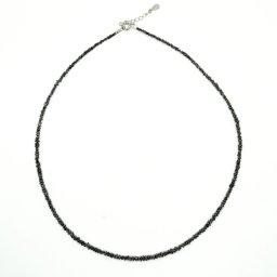 Colier diamant natural negru 2mm si argint 925