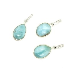 Pandantiv larimar cu montura argint 925