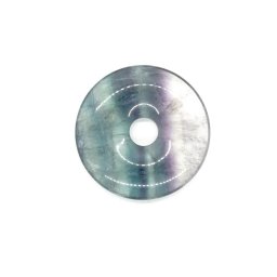 Pandantiv piatra pi donut fluorit 30mm