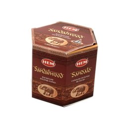 Conuri parfumate HEM Sandalwood, backflow - 40 buc