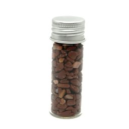 Sticla cu cristale naturale de jasp rosu, mica - 4cm