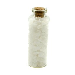 Sticla cu cristale naturale de cuart alb laptos, medie - 6cm