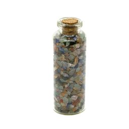 Sticla cu cristale naturale mix, medie - 6cm, model 2