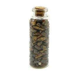 Sticla cu cristale naturale de ochi de tigru, medie - 6cm