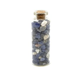 Sticla cu cristale naturale de sodalit, medie - 6cm, model 1