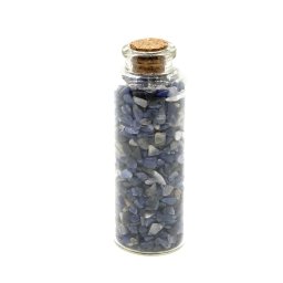 Sticla cu cristale naturale de sodalit, medie - 6cm, model 2