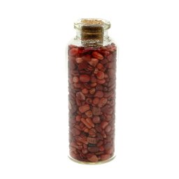 Sticla cu cristale de coral rosu, medie - 6cm