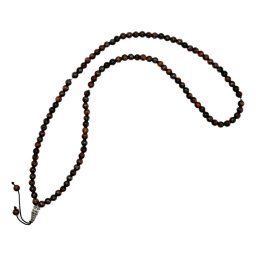 Colier mantra mala cu ochi de taur si argint 925
