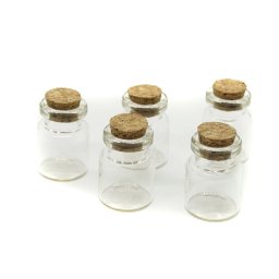 Sticla goala cu dop de pluta - model 3, 30x21mm