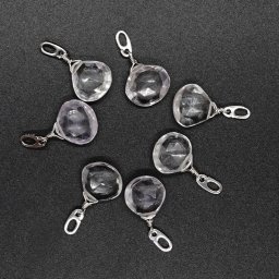 Pandantiv din cristal de stanca fatetat cu argint 925, 10-12mm