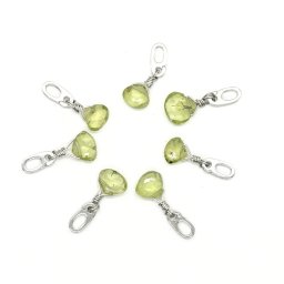 Pandantiv din peridot fatetat cu argint 925, 6-7mm, model 2