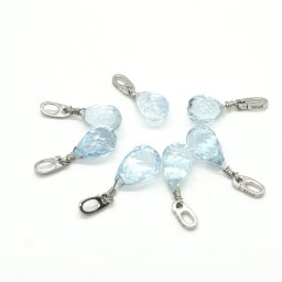 Pandantiv din topaz fatetat cu argint 925, 10mm