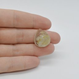 Cabochon Cuart Rutilat 19x17x9mm C9