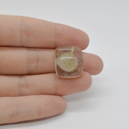 Cabochon Cuart Rutilat 19x17x9mm C27