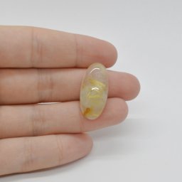Cabochon Cuart Rutilat 26x13x6mm C39