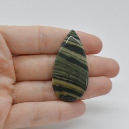 Cabochon Jasp Zebra Verde 46x23x5mm C37
