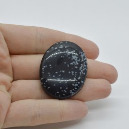 Cabochon Obsidian Fulg de nea 39x29x7mm C5