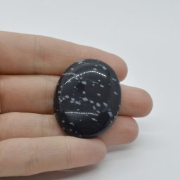 Cabochon Obsidian Fulg de nea 38x29x7mm C8