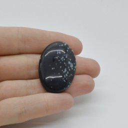 Cabochon Obsidian Fulg de nea 36x23x7mm C26