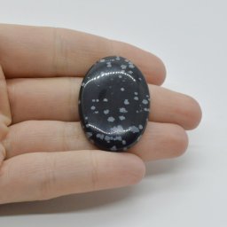 Cabochon Obsidian Fulg de nea 37x24x6mm C34