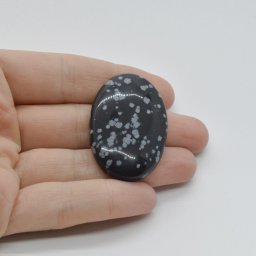 Cabochon Obsidian Fulg de nea 40x27x7mm C41